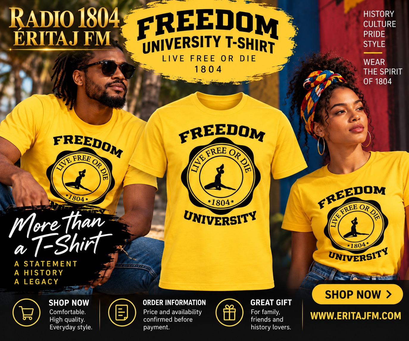 Éritaj FM Freedom University collection poster